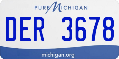 MI license plate DER3678