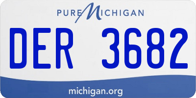 MI license plate DER3682