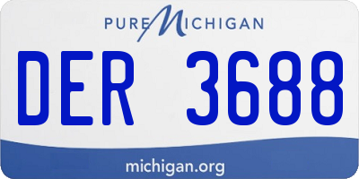 MI license plate DER3688