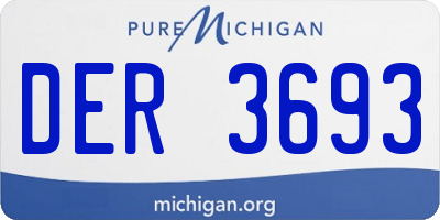 MI license plate DER3693