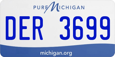 MI license plate DER3699