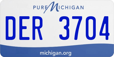 MI license plate DER3704