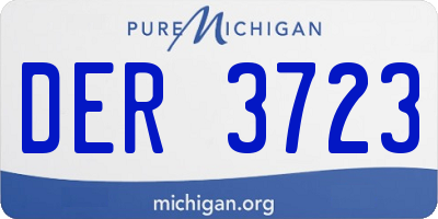 MI license plate DER3723