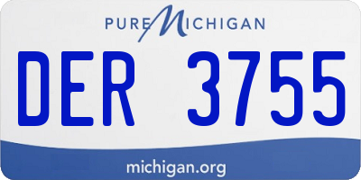 MI license plate DER3755