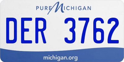 MI license plate DER3762