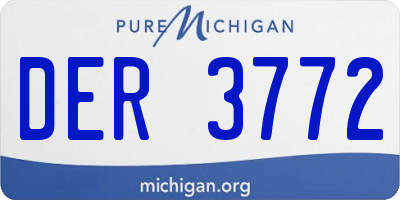 MI license plate DER3772