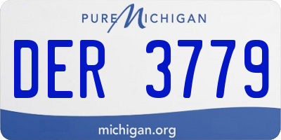 MI license plate DER3779