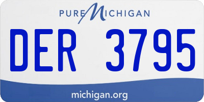 MI license plate DER3795