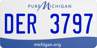 MI license plate DER3797
