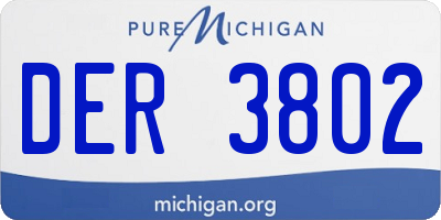 MI license plate DER3802