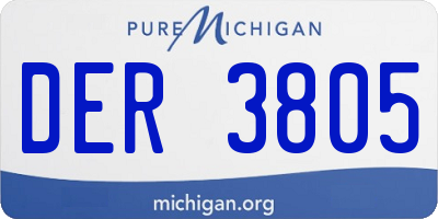 MI license plate DER3805