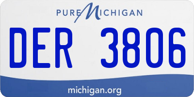 MI license plate DER3806