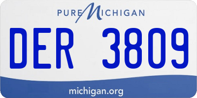 MI license plate DER3809