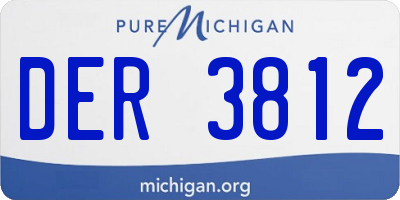 MI license plate DER3812