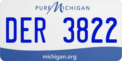 MI license plate DER3822