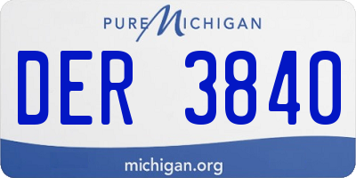 MI license plate DER3840