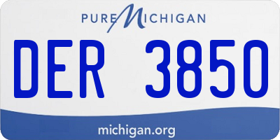 MI license plate DER3850