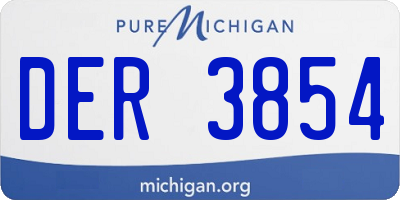 MI license plate DER3854