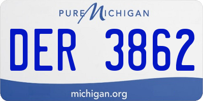 MI license plate DER3862