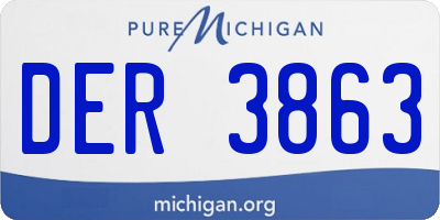 MI license plate DER3863