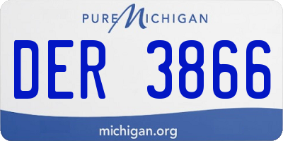 MI license plate DER3866