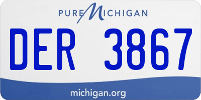 MI license plate DER3867