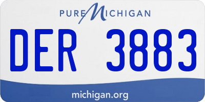 MI license plate DER3883