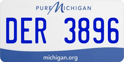 MI license plate DER3896