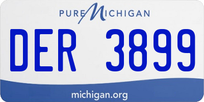 MI license plate DER3899