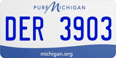 MI license plate DER3903
