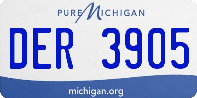 MI license plate DER3905