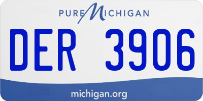 MI license plate DER3906