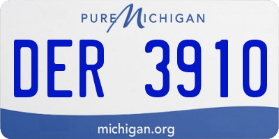 MI license plate DER3910