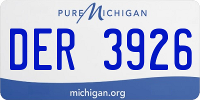 MI license plate DER3926