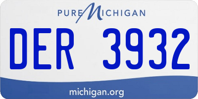 MI license plate DER3932