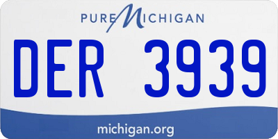 MI license plate DER3939