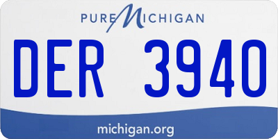 MI license plate DER3940