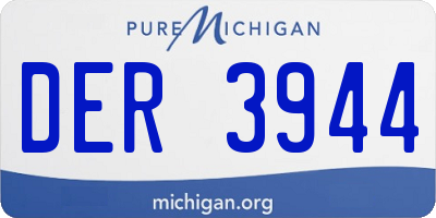 MI license plate DER3944