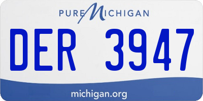 MI license plate DER3947