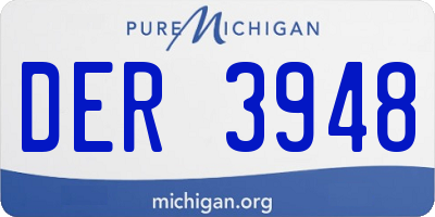 MI license plate DER3948