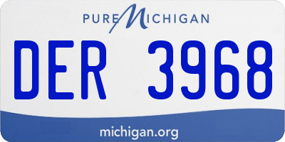 MI license plate DER3968