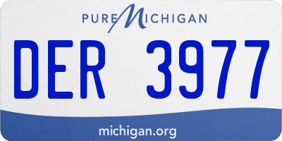 MI license plate DER3977