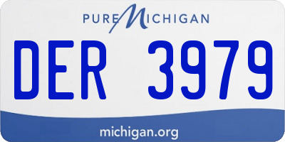 MI license plate DER3979