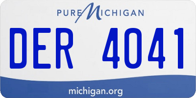 MI license plate DER4041