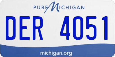 MI license plate DER4051
