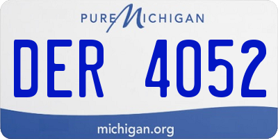 MI license plate DER4052