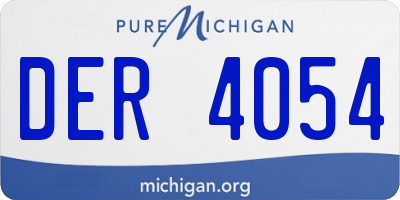 MI license plate DER4054