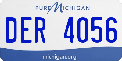 MI license plate DER4056