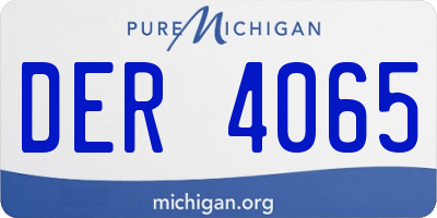 MI license plate DER4065