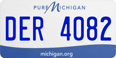 MI license plate DER4082